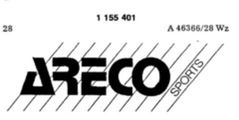 ARECO SPORTS Logo (DPMA, 05.05.1989)