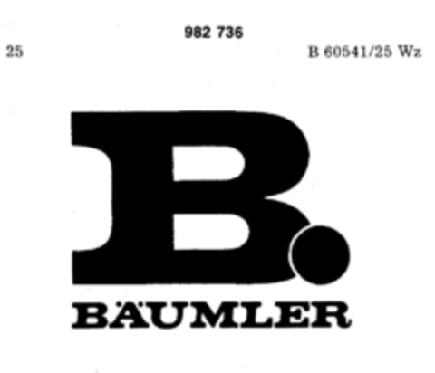 B.BÄUMLER Logo (DPMA, 17.05.1978)