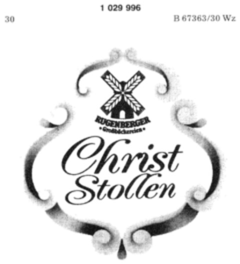 RUGENBERGER Großbäckereien Christ Stollen Logo (DPMA, 02/04/1981)