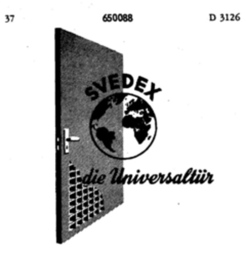 SVEDEX die Universaltür Logo (DPMA, 17.10.1952)