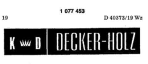 DECKER-HOLZ Logo (DPMA, 17.11.1984)