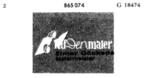 Ruf Den maler Elmar Göckede Malermeister Logo (DPMA, 20.02.1969)