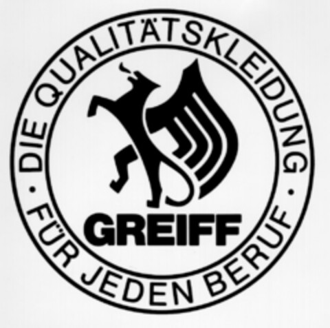 GREIFF   DIE QUALITÄTSKLEIDUNG   FÜR JEDEN BERUF Logo (DPMA, 20.12.1979)