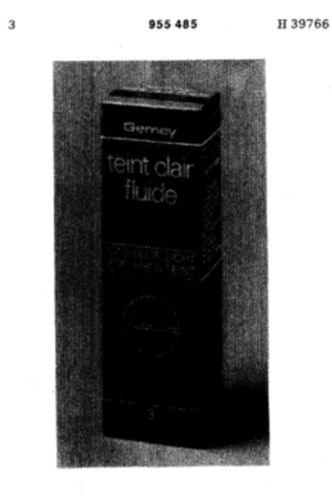 Gemey teint clair fluide                            DAS GUTE LICHT FÜR IHREN TEINT Logo (DPMA, 29.08.1974)