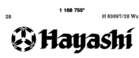 Hayashi Logo (DPMA, 28.07.1990)