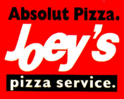 Absolut Pizza.Joey's pizza service Logo (DPMA, 04.11.1991)