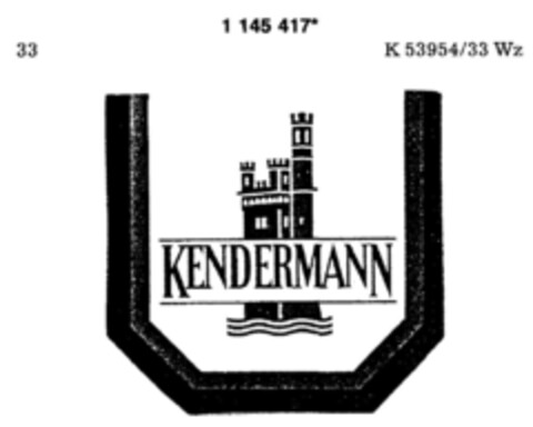 KENDERMANN Logo (DPMA, 08.02.1989)