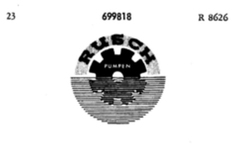 RUSCH PUMPEN Logo (DPMA, 23.12.1955)