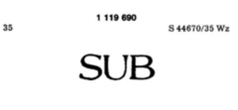 SUB Logo (DPMA, 09.04.1987)