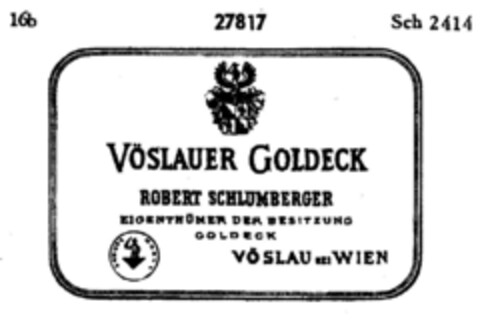 VÖSLAUER GOLDECK Logo (DPMA, 13.03.1883)