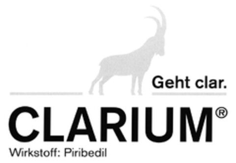 Geht clar. CLARIUM Wirkstoff: Piribedil Logo (DPMA, 03.03.2009)
