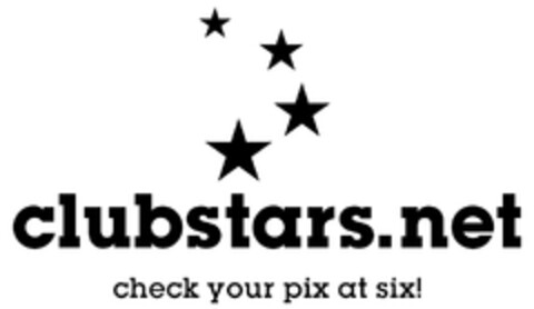 clubstars.net check your pix at six! Logo (DPMA, 26.09.2012)