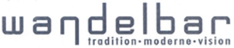 wandelbar tradition · moderne · vision Logo (DPMA, 07/09/2015)