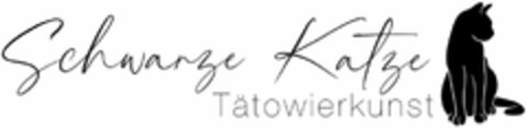 Schwarze Katze Tätowierkunst Logo (DPMA, 16.02.2024)