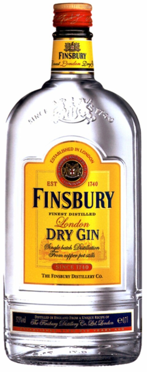 FINSBURY DRY GIN Logo (DPMA, 16.12.2004)