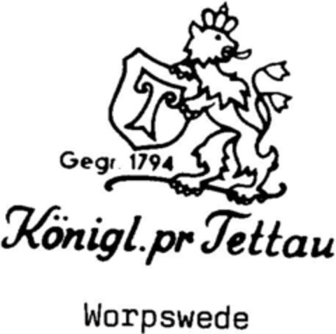 Königl.pr Tettau Worpswede Logo (DPMA, 15.09.1995)