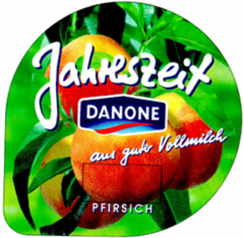 Jahreszeit DANONE aus guter Vollmilch PFIRSICH Logo (DPMA, 19.01.1996)