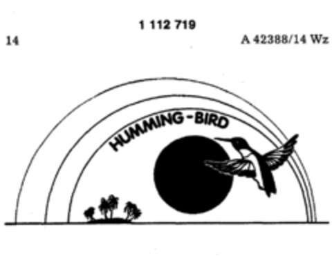 HUMMING-BIRD Logo (DPMA, 09.01.1987)