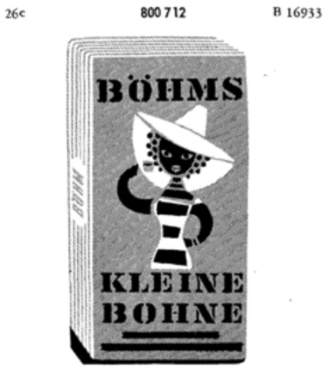 BÖHMS KLEINE BOHNE Logo (DPMA, 14.12.1957)