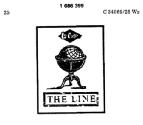 Lee Cooper THE LINE Logo (DPMA, 23.04.1985)