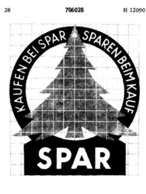 SPAR KAUFEN BEI SPAR SPAREN BEIM KAUF Logo (DPMA, 18.08.1956)