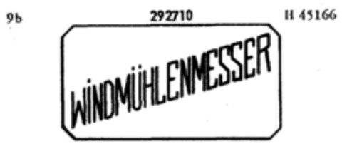 WINDMÜHLENMESSER Logo (DPMA, 04/10/1922)