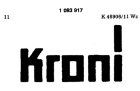Kroni Logo (DPMA, 30.10.1985)