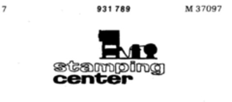 stamping center Logo (DPMA, 01/29/1973)