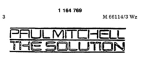 PAUL MITCHELL THE SOLUTION Logo (DPMA, 31.10.1989)