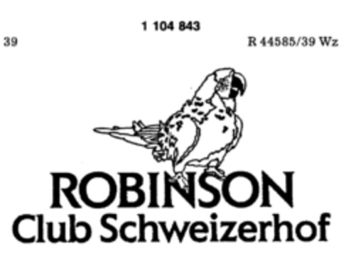 ROBINSON Club Schweizerhof Logo (DPMA, 16.08.1986)