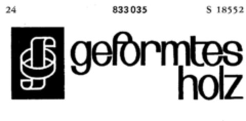 geformtes holz Logo (DPMA, 24.03.1966)