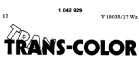 TRANS-COLOR Logo (DPMA, 26.06.1982)