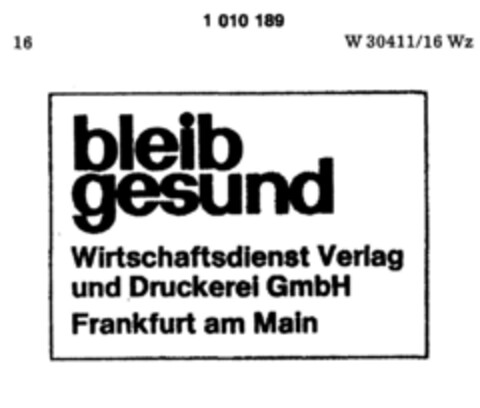 bleib gesund Logo (DPMA, 02/06/1980)