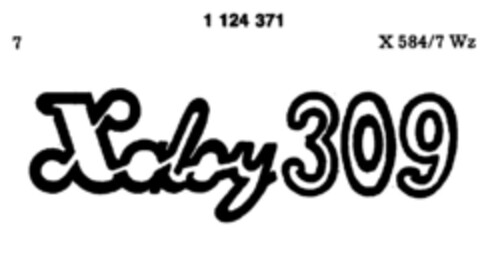 Xaloy 309 Logo (DPMA, 04.04.1986)