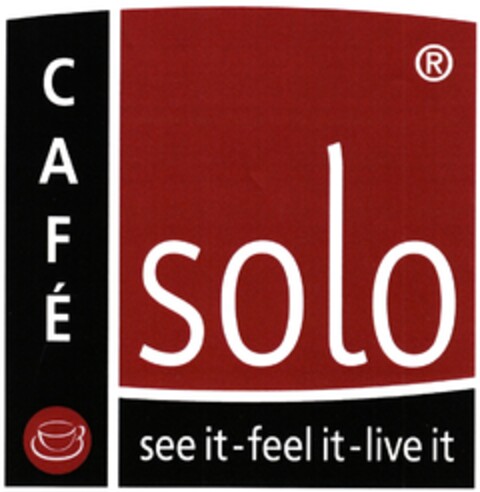 CAFÉ solo see it - feel it - live it Logo (DPMA, 07.10.2013)
