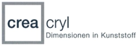 crea cryl Dimensionen in Kunststoff Logo (DPMA, 19.06.2015)