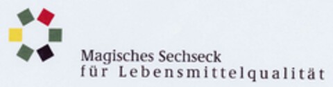 Magisches Sechseck für Lebensmittelqualität Logo (DPMA, 15.11.2002)