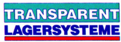 TRANSPARENT LAGERSYSTEME Logo (DPMA, 10/29/1999)