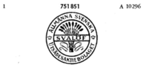 ALLMÄNNA SVENSKA UTSÄDEAKTIEBOLAGET SVALÖF Logo (DPMA, 26.11.1960)