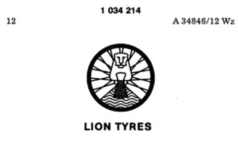 LION TYRES Logo (DPMA, 14.08.1981)