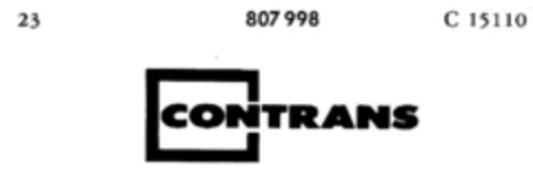 CONTRANS Logo (DPMA, 07/17/1964)