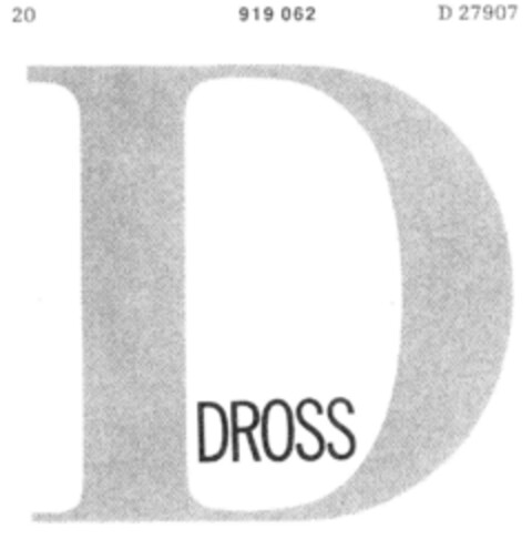 D DROSS Logo (DPMA, 22.06.1973)