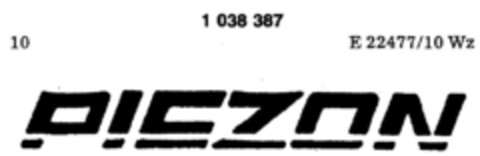 PIEZON Logo (DPMA, 22.09.1981)