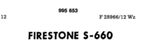 FIRESTONE S-660 Logo (DPMA, 12.05.1979)