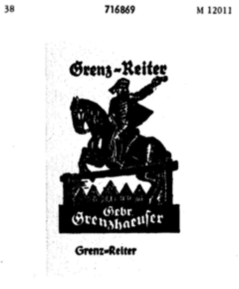 Grenz-Reiter Gebr. Grenzhaeuser Logo (DPMA, 19.02.1957)