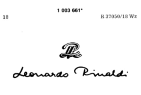 LR Leonardo Rinaldi Logo (DPMA, 06.10.1979)