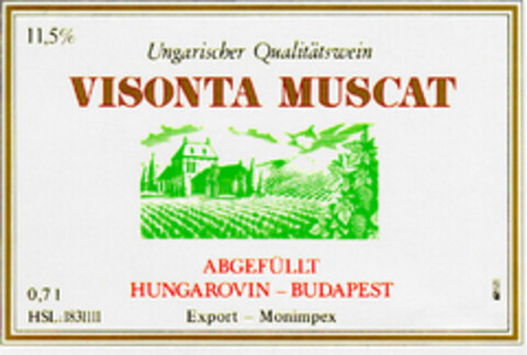 VISONTA MUSCAT Logo (DPMA, 26.06.1990)