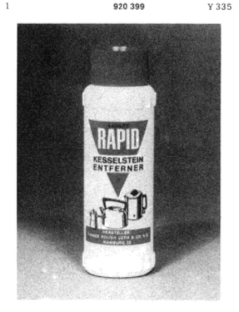 RAPID KESSELSTEIN ENTFERNER Logo (DPMA, 05/15/1973)