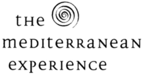 tHe meDiteRRaNeaN experieNCe Logo (DPMA, 01/15/2001)