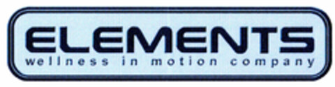 ELEMENTS wellnes in motion company Logo (DPMA, 26.04.2001)